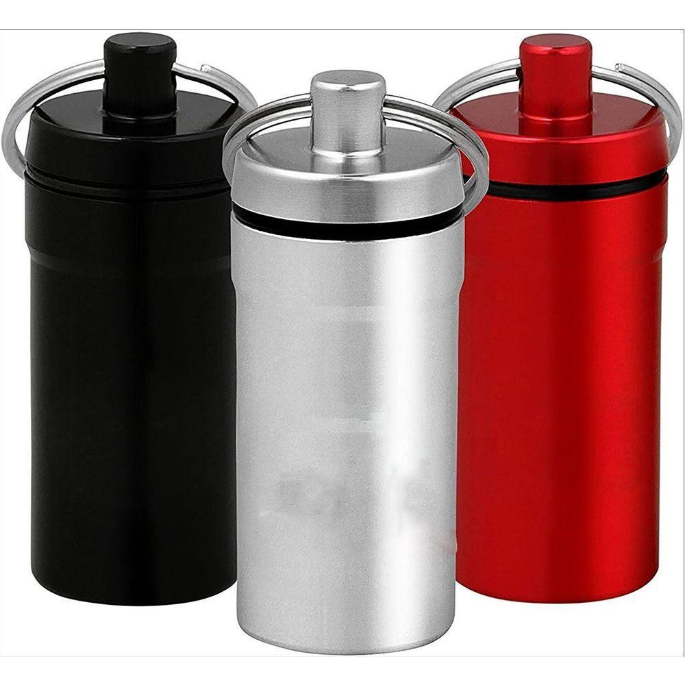 Preva Pill Box EDC Sealed Gantungan Kunci Obat Aluminium Tahan Air