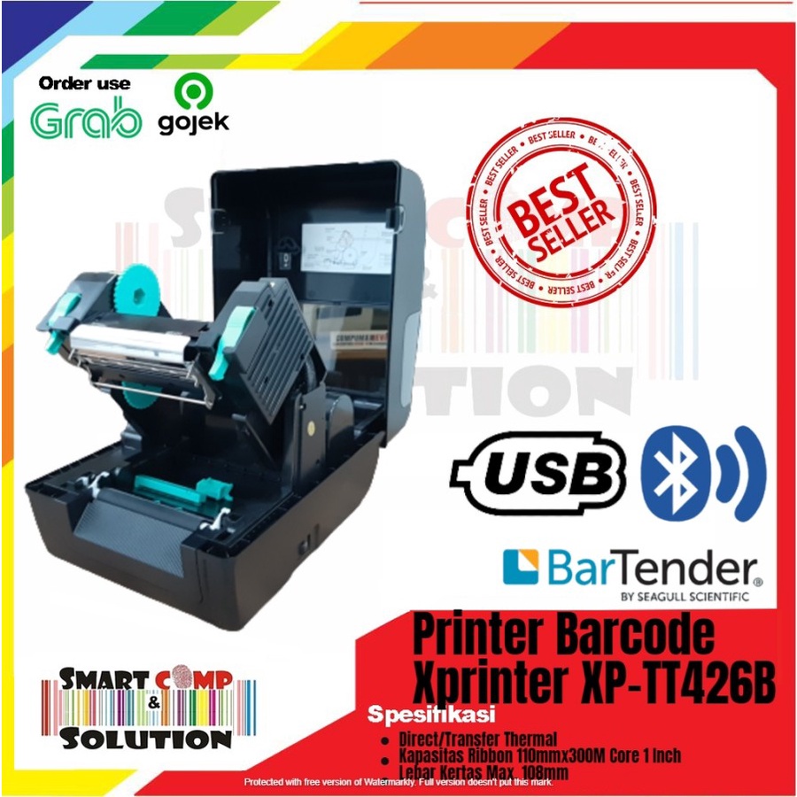 Printer Barcode Stiker Label Bluetooth Xprinter XP-TT426B / XPTT426B / TT426