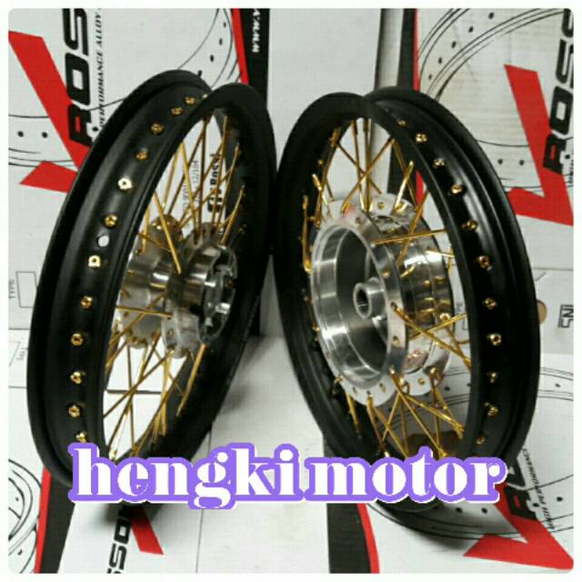 Velg Jari-Jari Motor Matic Ring 14 untuk Beat, Scoopy, Vario, Spacy, Genio, Ukuran 140 dan 160, Warn