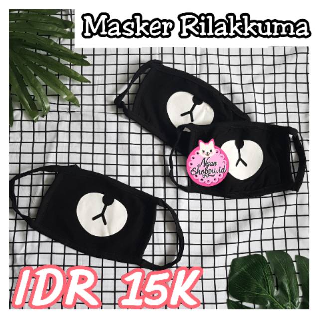 Rilakkuma Mask (Kpop Masker) Exo BTS Wanna One Got7 Twice Blackpink