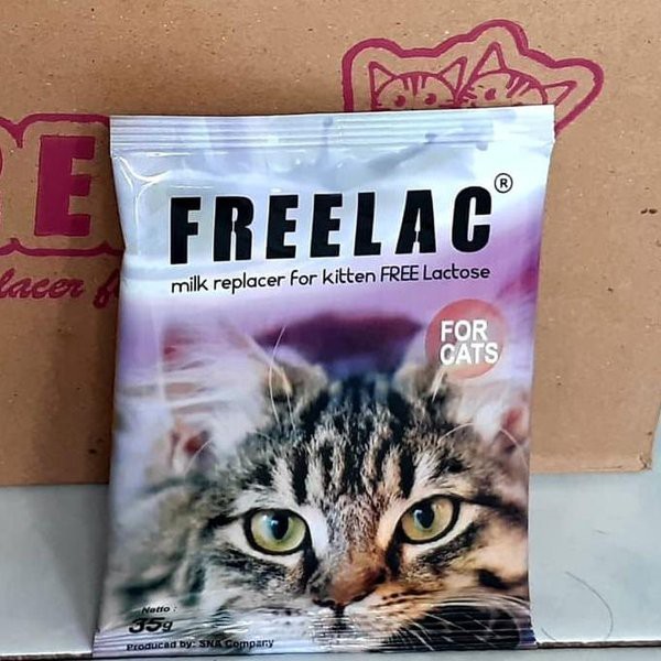 FREELAC 35Gr ( 1 SACHET) Cat Milk Tanpa LAKTOSA / Susu Anak Kucing Kitten