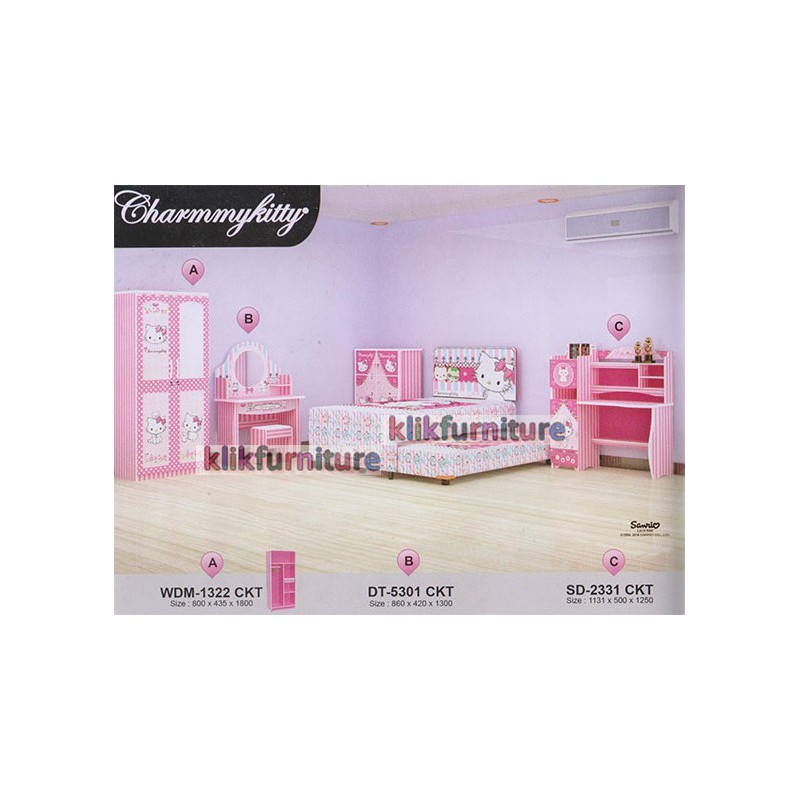 Kamar Set Anak Charmmy Kitty Pink