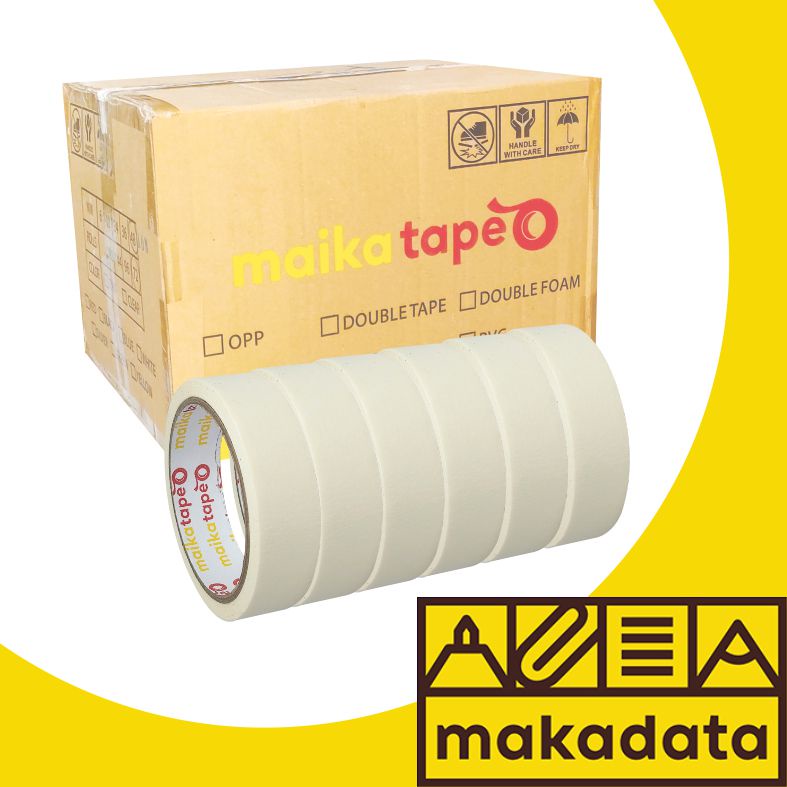 

ISOLASI KERTAS | MASKING TAPE MAIKATAPE 24MM (1BOX) MURAH