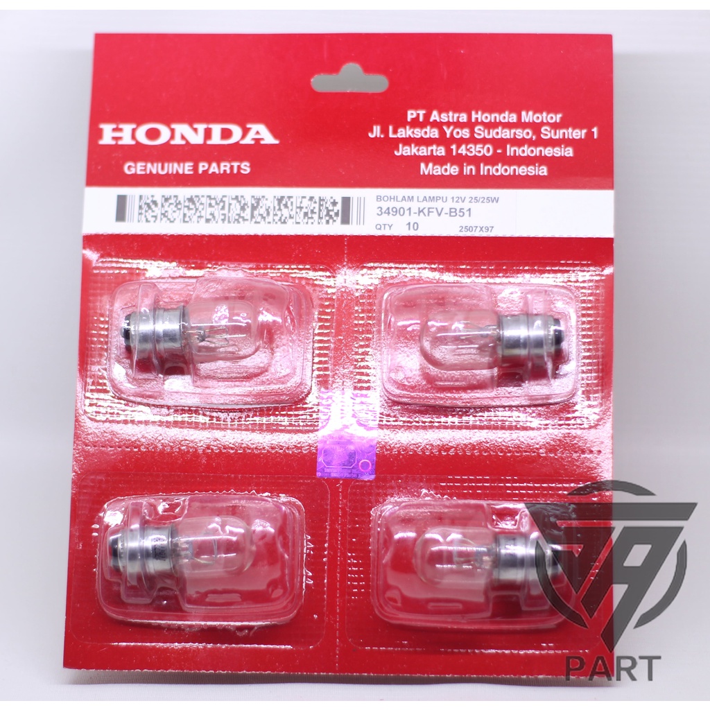 Lampu Bohlam Depan Bulb Headlight 12V 25W Honda KFV BOHLAM HONDA KFV (harga 1 pcs)