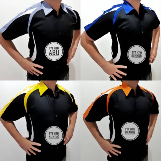 Seragam Kerja, Seragam PDH Dasar Hitam, Baju Kantor, Seragam  Dinas, Kemeja Drill