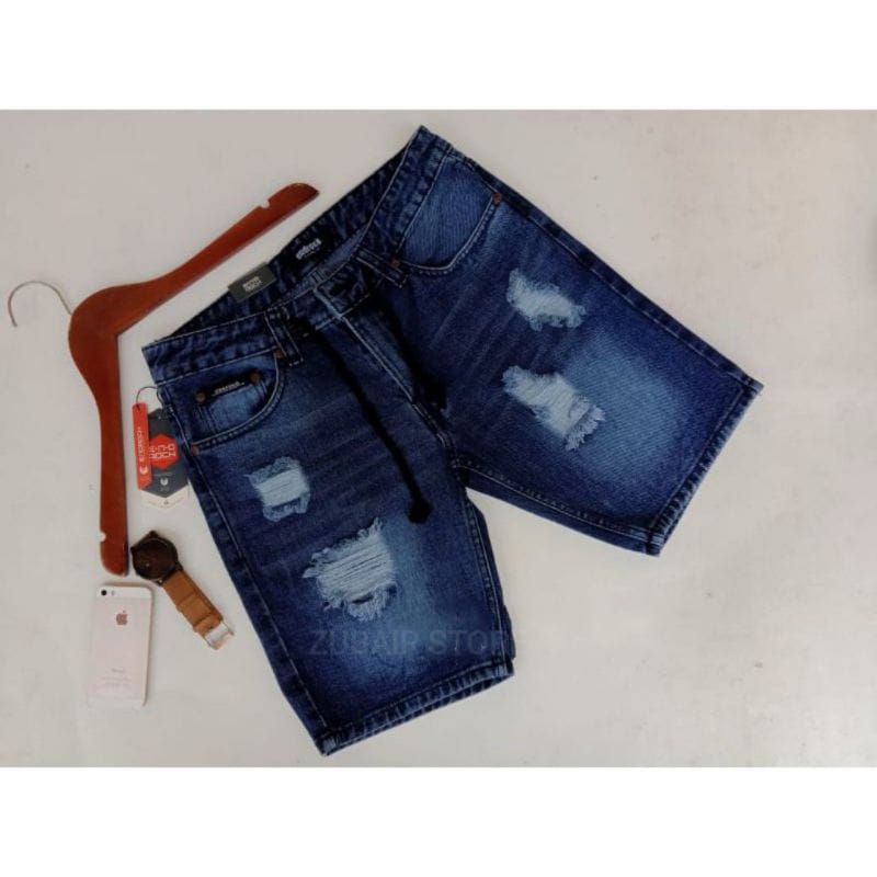 CELANA PENDEK JEANS SOBEK ORIGINAL 28-33