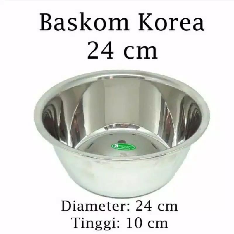 Promo!!!!baskom 24CM  tinggi dan tebal stainless korea