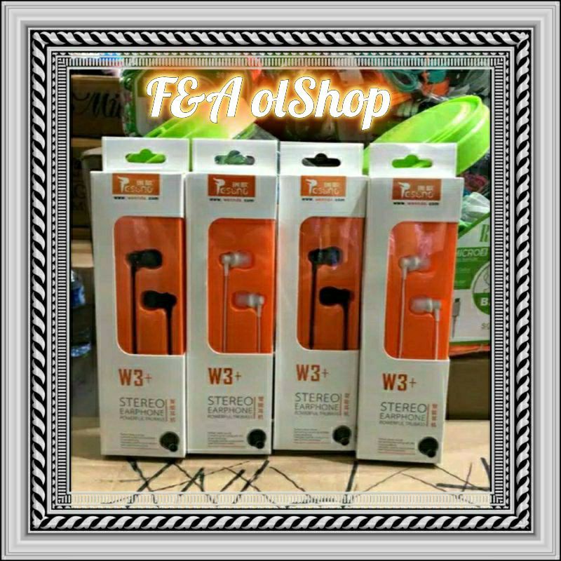 RESONG w3+ stereo earphone powerful trubass