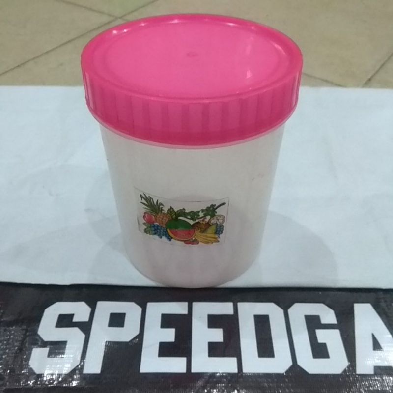 Toples Plastik Bulat Bening Toples Kerupuk