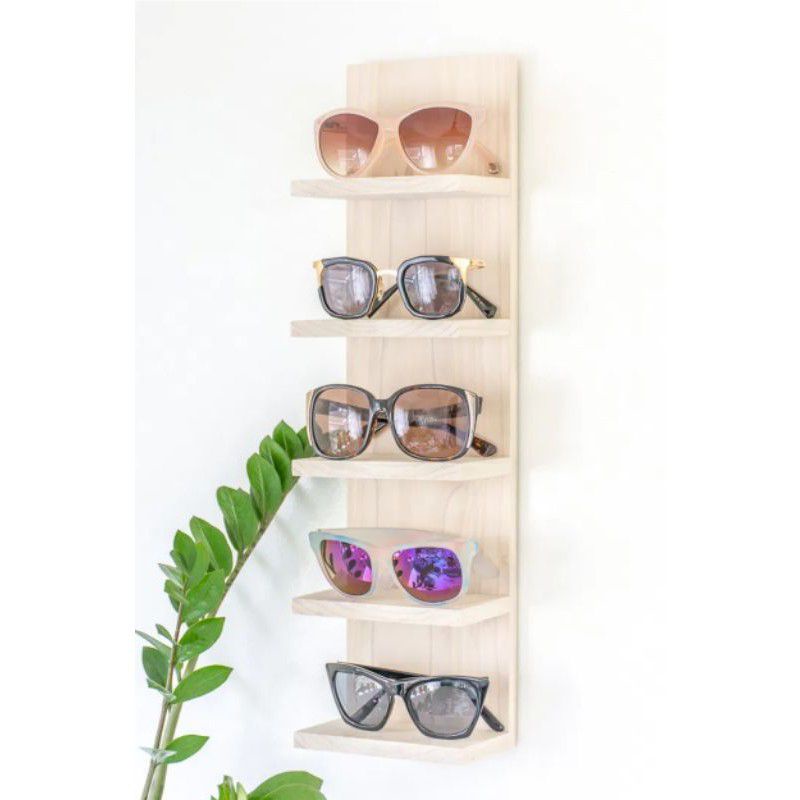 Rak Kacamata Kayu Jati Belanda Rak Dinding serbaguna