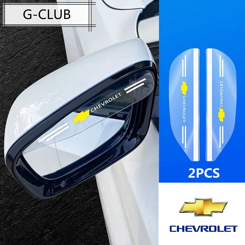 G-club 2PCS Eyebrow Pelindung Kaca Spion Mobil Anti Air / Hujan Untuk Chevrolet Colorado Cruze Spark Trax