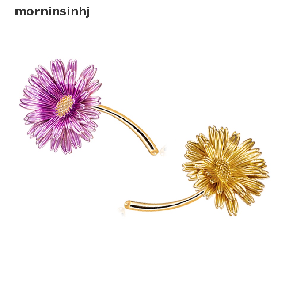 Mornin Bros Pin Enamel Desain Bunga Aster Untuk Wanita