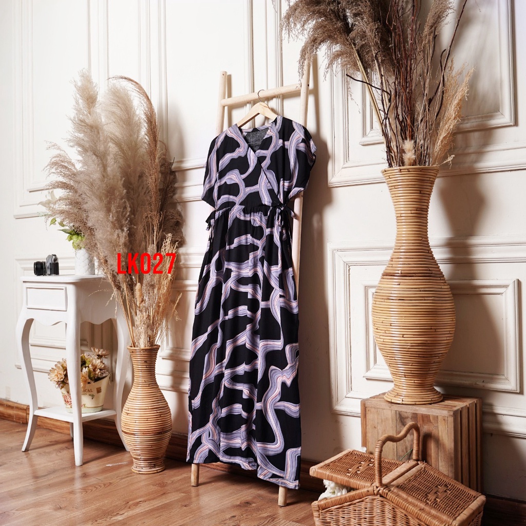 Daster Kimono Busui Panjang Semata Kaki Daster Viral Kekinian-LK027