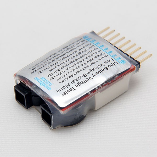 1-8S Lipo Battery Tester Low Voltage Checker Buzzer Alarm Baru