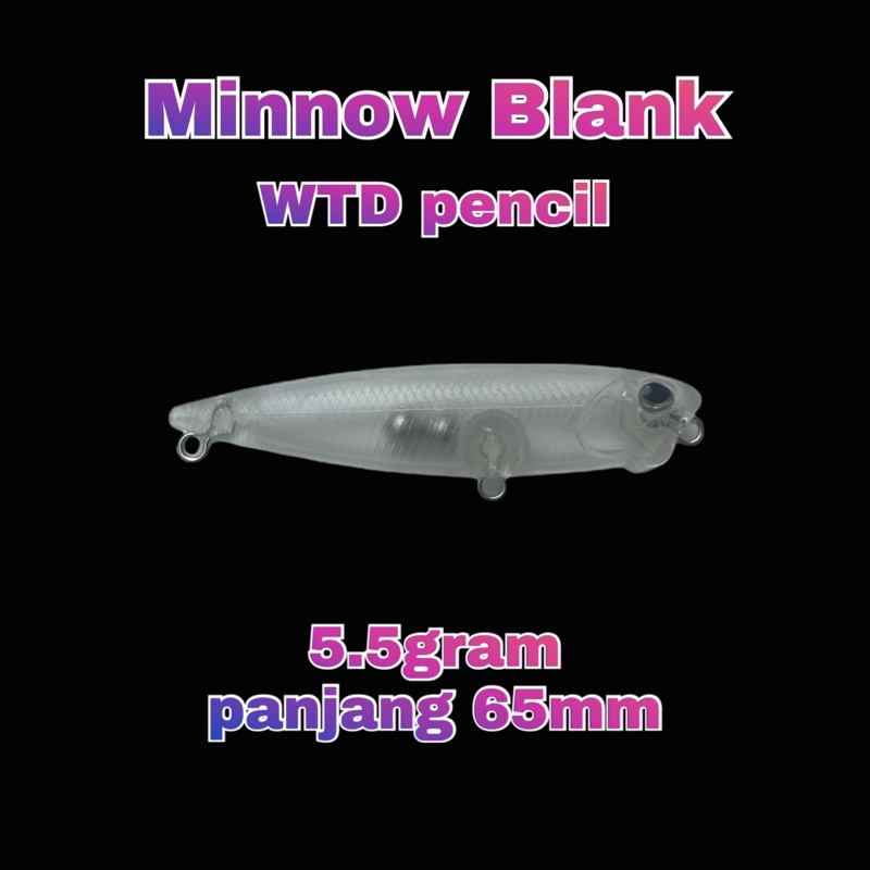 Minnow blank WTD pencil 65mm 5,5gram FREE MATA