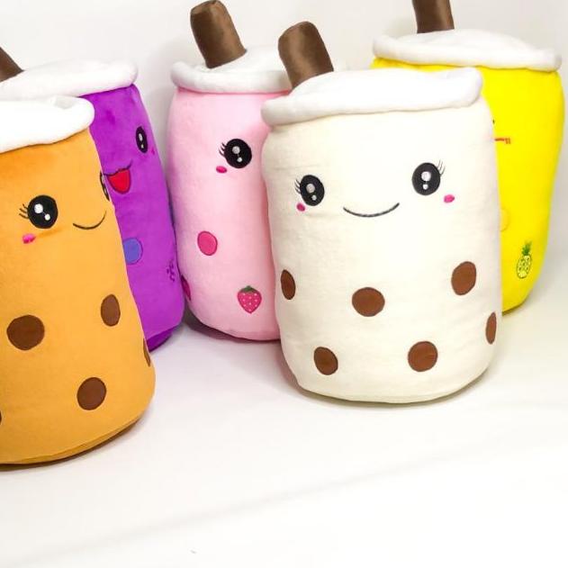 ➶ Boneka Boba bantal Boba Boneka Bubble Milk Tea Brown Sugar Led ✵