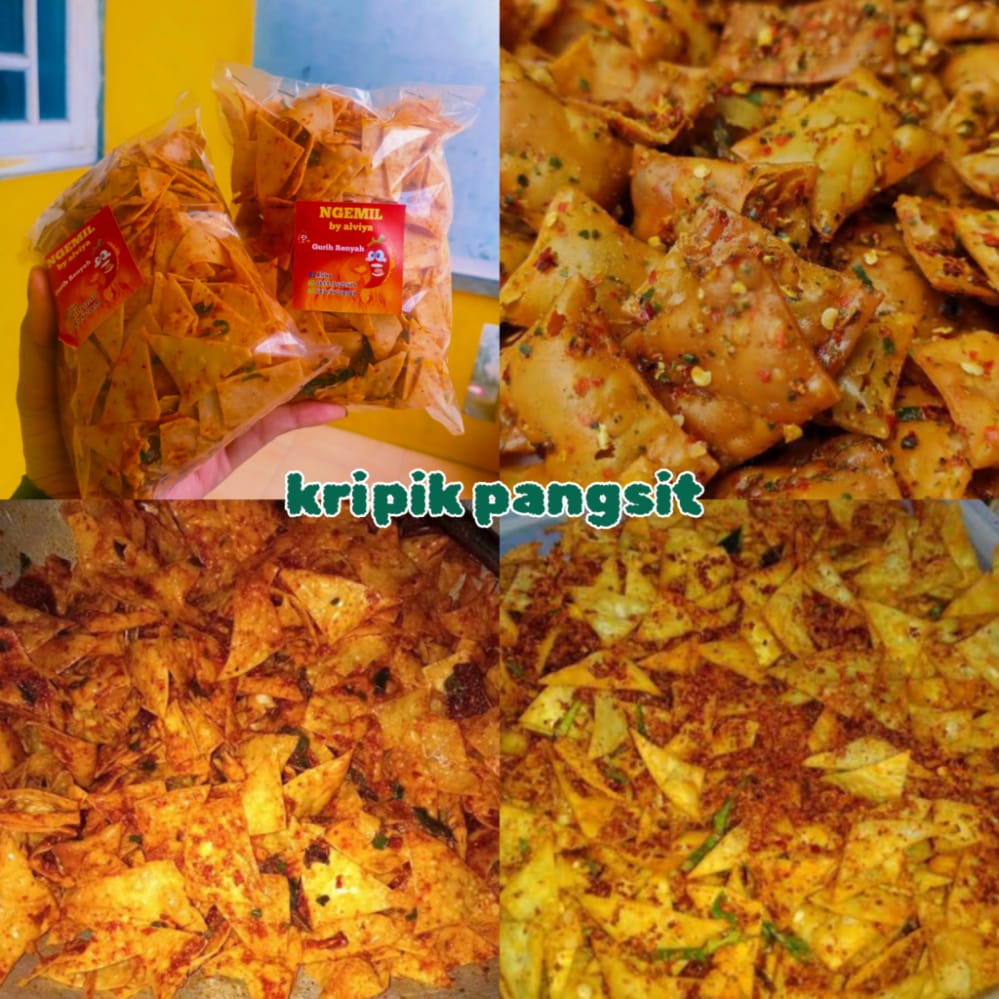 

keripik_pangsitpedasdaunjeruk/250gram/gurihdanrenyah/termurah