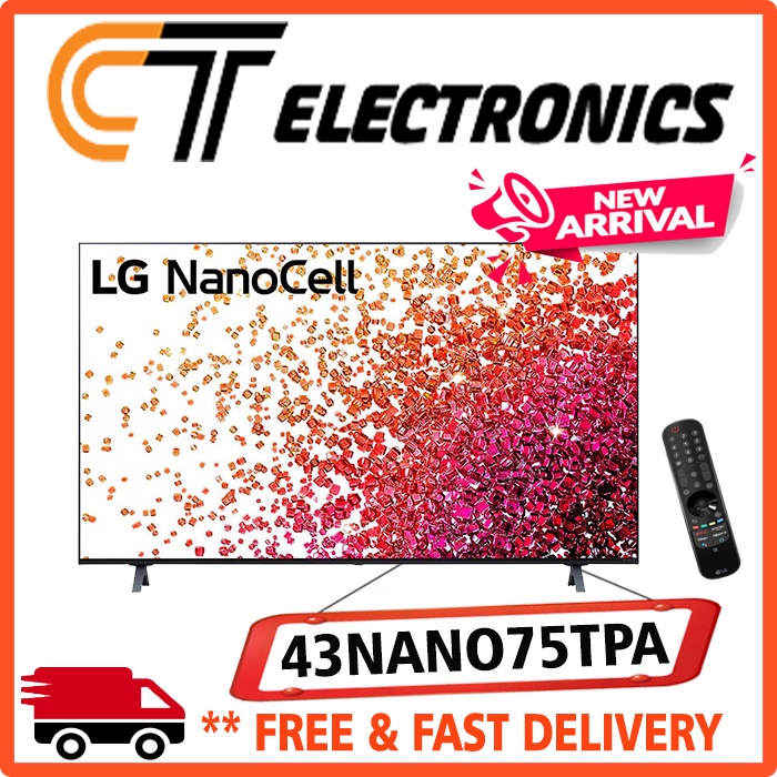 LG LED 43 INCH NANO CELL SMART TV 4K 43NANO75TPA 43NANO75 43NANO CELL