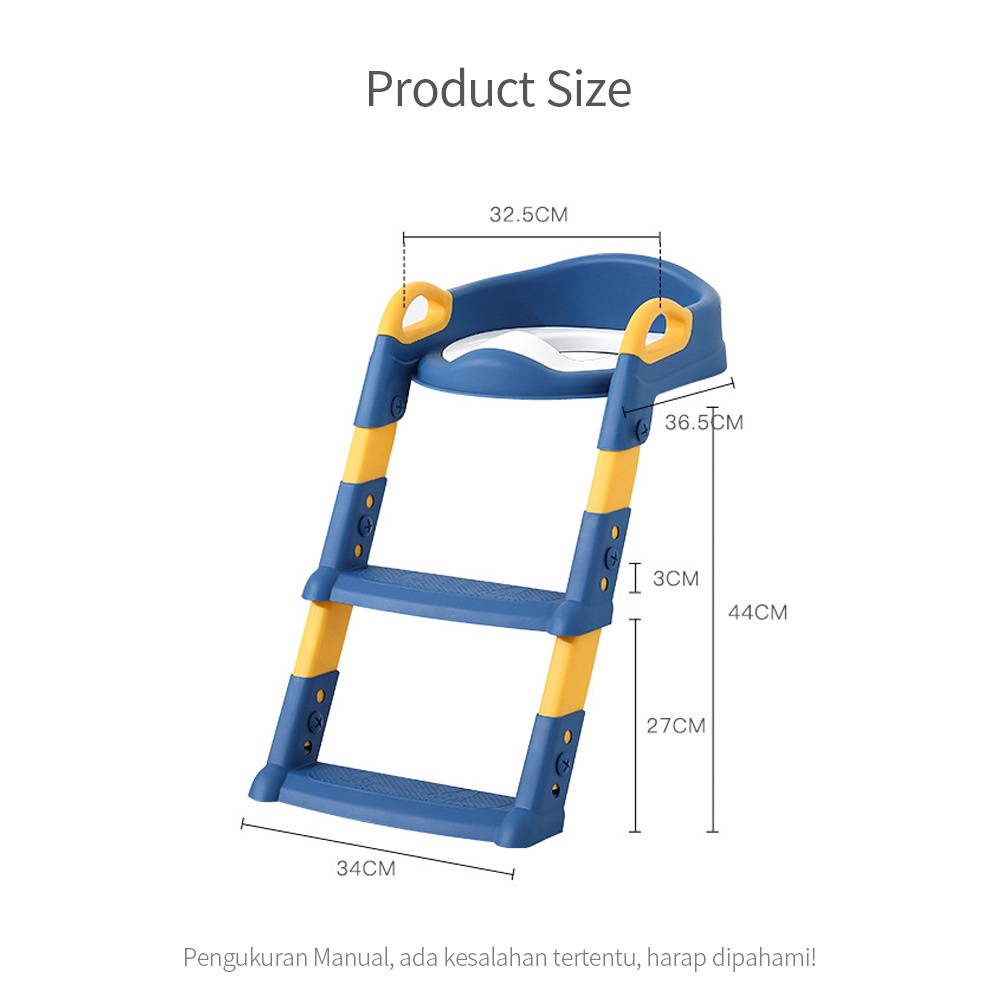 Lacoo Toilet potty training seat anak portabel Toilet ladder duduk anak anti slip Tangga toilet anak