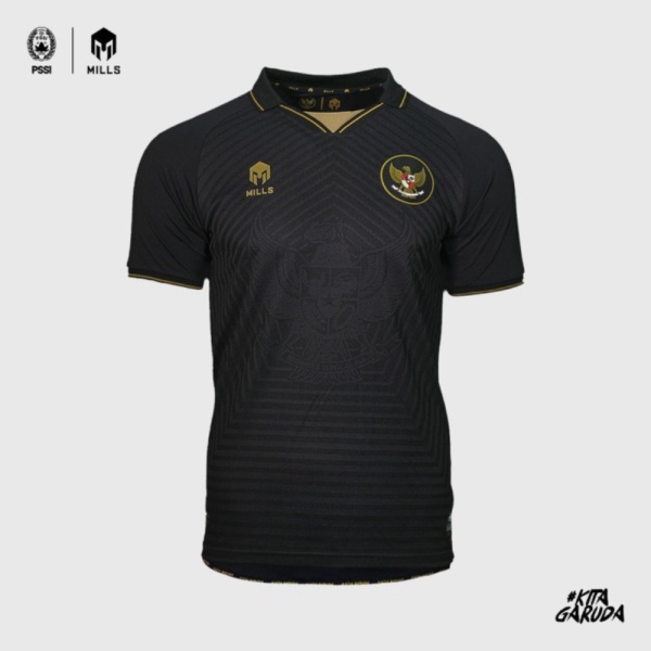 MILLS TIMNAS INDONESIA JERSEY THIRD PLAYER ISSUE Code 1019GR BLACK - BLACK XS Berkualitas