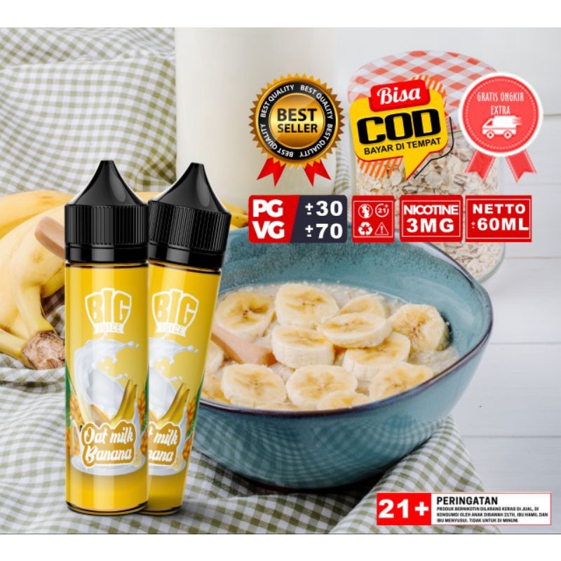 PROMO TERMURAH LIQUIDSS VAPOOR 60ML 3MG RASA OAT BANANA