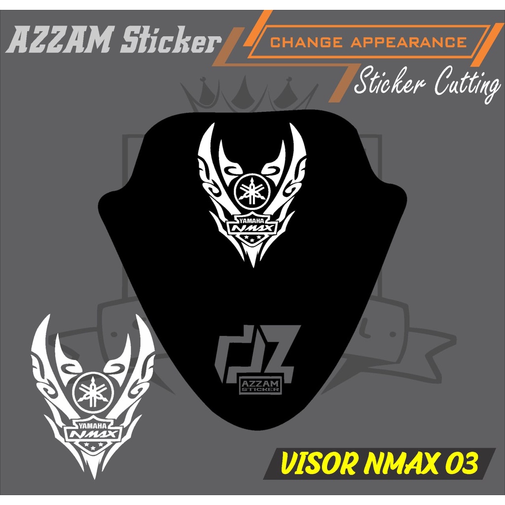 STICKER VISOR NMAX/CUSTOM CUTTING VISOR NMAX 03 AZ