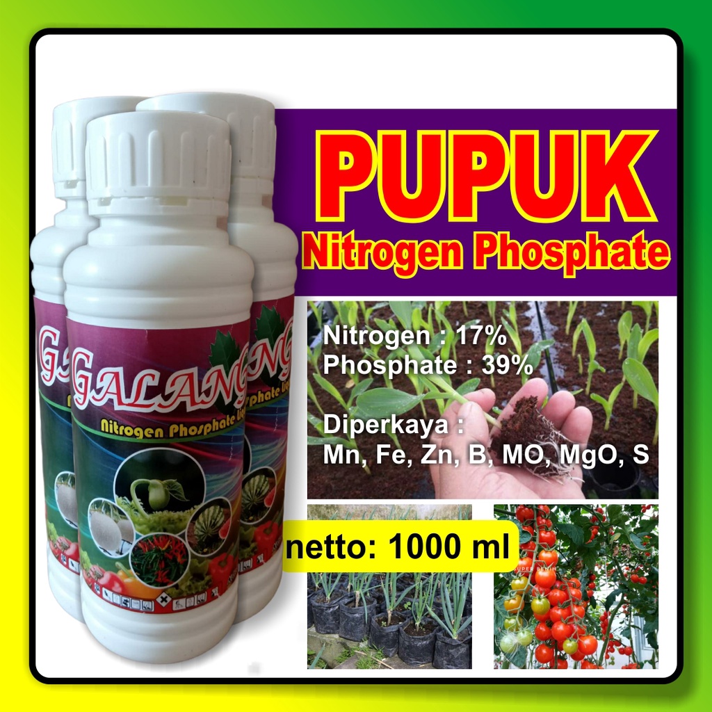 Pupuk Nutrisi Nitrogen Phosphate Niphos RADJA 1000ml - Untuk Vegetatif Generatif Tanaman Melon, Sema