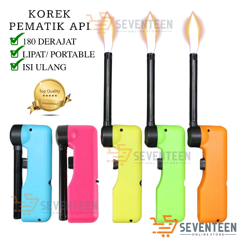 SEVENTEEN PEMATIK LIPAT 590 PORTABLE PEMANTIK KOMPOR GAS KOREK API GAS LILIN MANCIS GAS GAS LIGHTER 