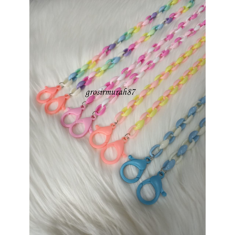 kalung masker tali strap konektor masker anak dan dewasa couple rantai acrylic gembul ready stok