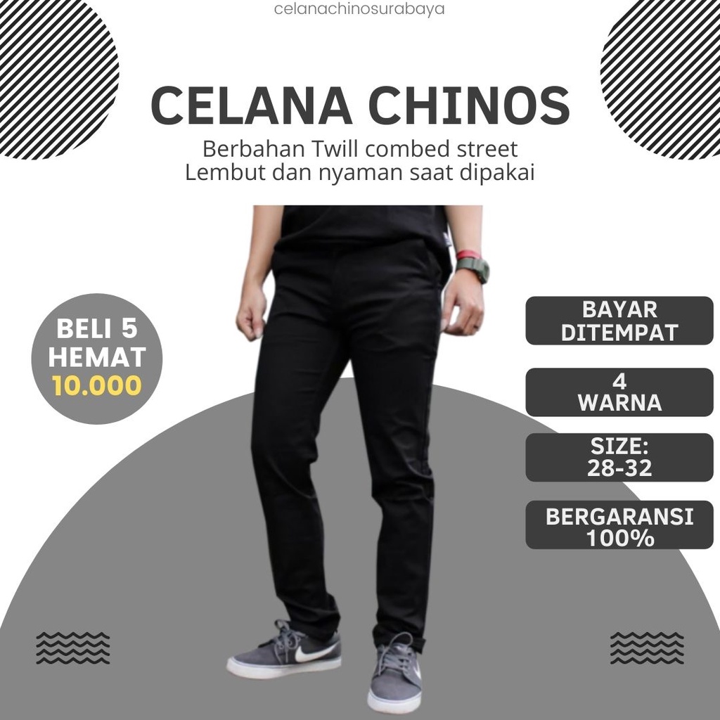 COD Celana Panjang Pria Chino Cinos Chinos Cino Clana Panjang Formal Kantor Reguler Cowok Keren Warn