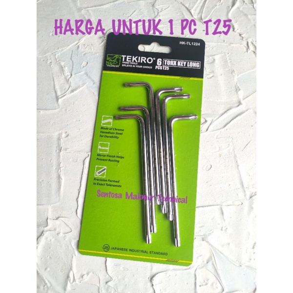 TEKIRO T25 Kunci L Bintang Bunga Cakram Panjang Torx Key Long