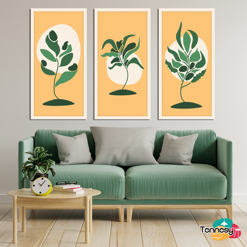 TENNESY HIASAN DINDING ABSTRAK TANAMAN PLANT WALL DECOR 15x30CM PAJANGAN KAYU POSTER DEKORASI DINDING KAMAR TIDUR RUMAH