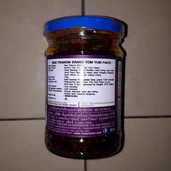 MaePranom Tom Yum Paste 228gr Thailand Bumbu Pasta Tomyum Thailand Tomyam Tom Yam