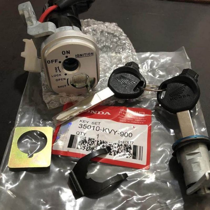 KUNCI KONTAK ORI 1 SET HONDA BEAT KARBU KODE KVY,