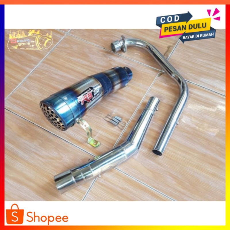 KNALPOT RACING VIXION OLD VIXION NEW R9 H2 JUPITER Z VEGA REVO BEAT MIO VARIO BLUEMOON LEHER CROM