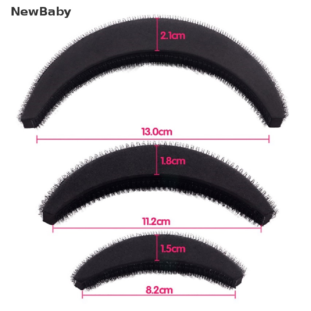 Newbaby 3Pcs / set Bantalan Penambah Volume Rambut Untuk Aksesoris Wanita