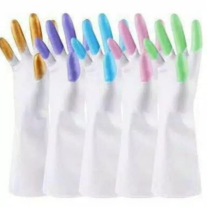 Sarung Tangan Karet Cuci Piring Anti Air / Glove Latex Silicone | cunvalla