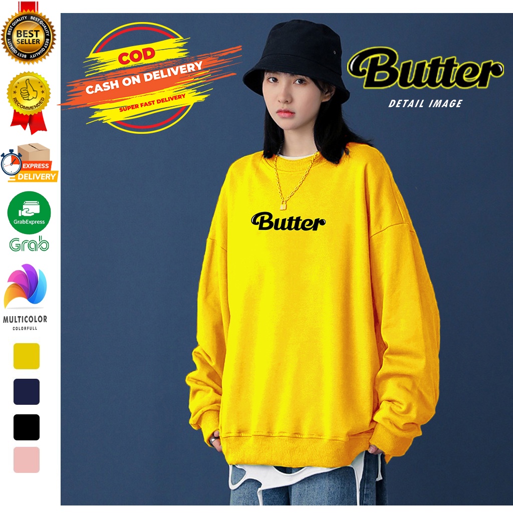 🅳🅵 Sweater Butter BT5 BT21 | Sweater BT5 BT21 Army Terbaru | Dhea Fashion