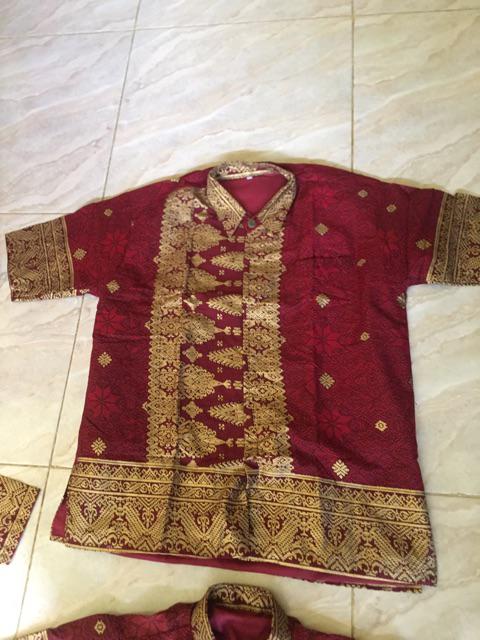 Gamis Batik Jupri Asli Palembang Warna Maron