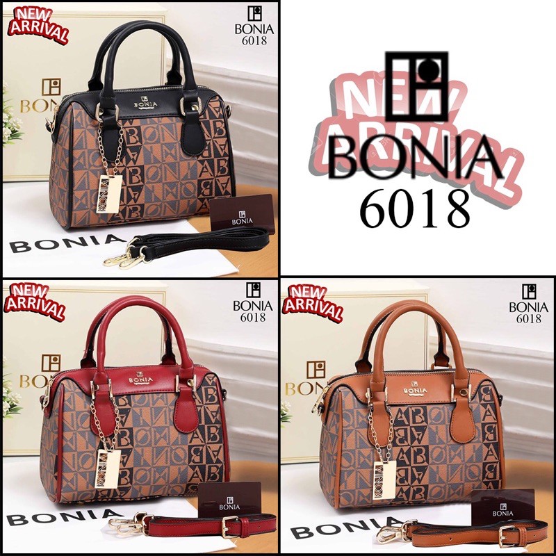 Tas Arrivall Bonia Speedy Boston Monogram Empreinte Vs Leather include BOX (6018)