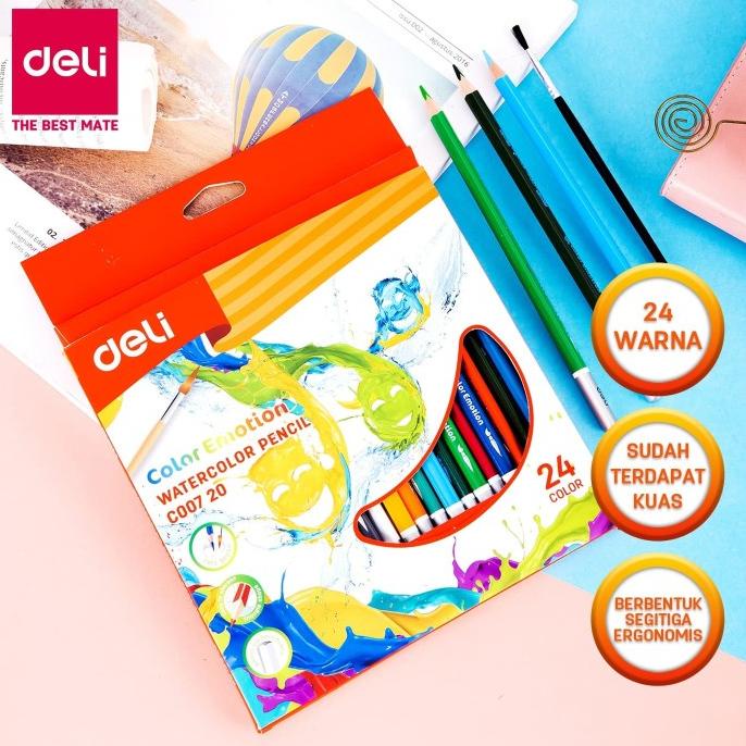 

(BISA COD) Deli EC00720 Pensil Warna Painting 24C TERLENGKAP Kode 1172