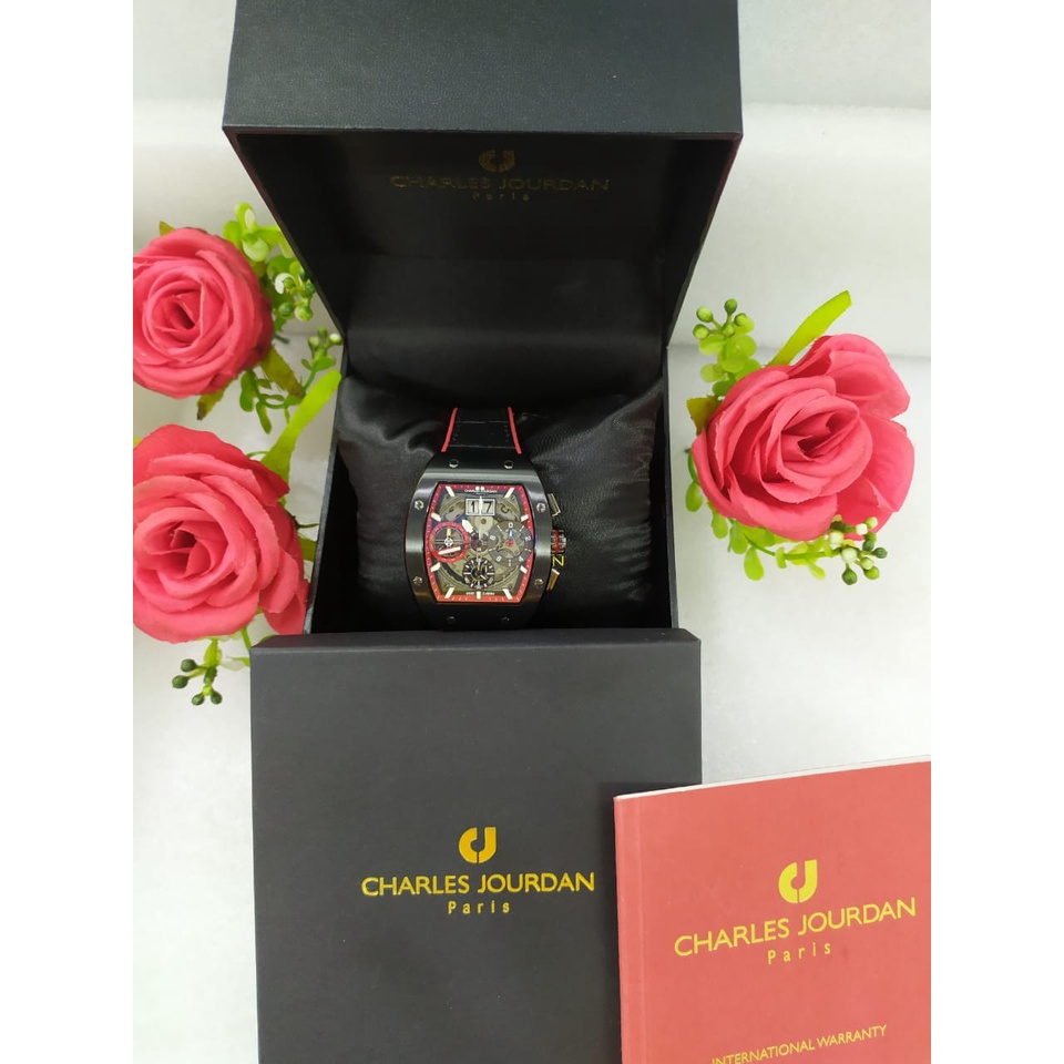 JAM TANGAN COUPLE CHARLES JOURDAN CJ1090  ORIGINAL GARANSI RESMI