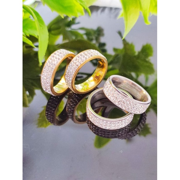 Cincin Nikah Full Permata Cincin Tunangan Titanium Import