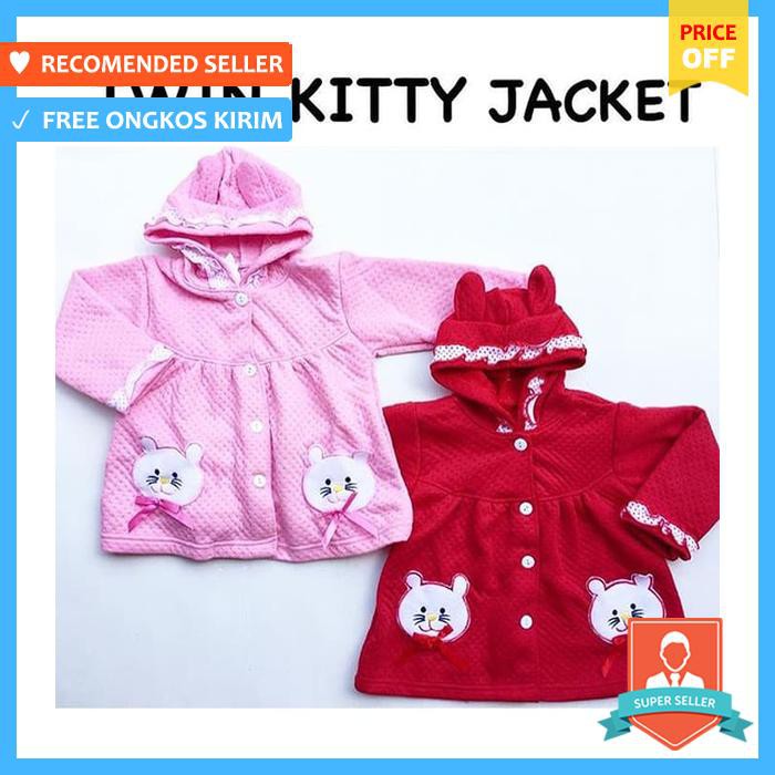 BAJU & SEPATU BAYI - TWIN KITTY JACKET / JAKET ANAK / JAKET BAYI PEREMPUAN