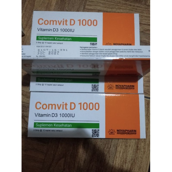 comvit D 1000, vitamin D 1000 harga perbox