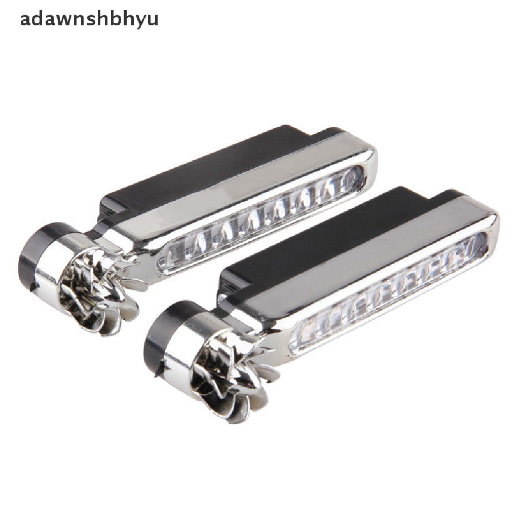 Adawnshbhyu 1pc Tenaga Angin 8led Mobil DRL Siang Berjalan Lampu Kabut Peringatan Auto Head Lamp