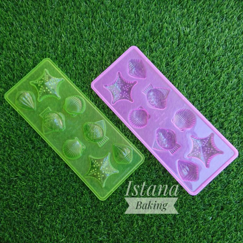 Istana Baking Cetakan Jelly Agar Puding Coklat Biota Laut 10 Cavity