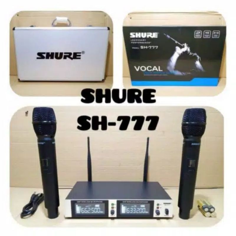 mic wireless shure sh-777 sh 777 handheld bagus murah