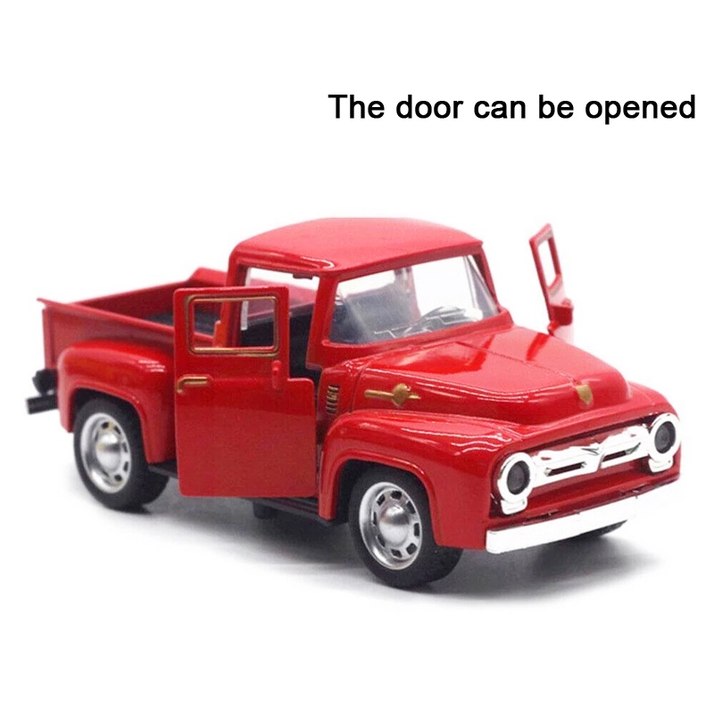 Mainan Mobil Pickup Truck Bahan Alloy Gaya Vintage Skala 1 / 32 Untuk Anak