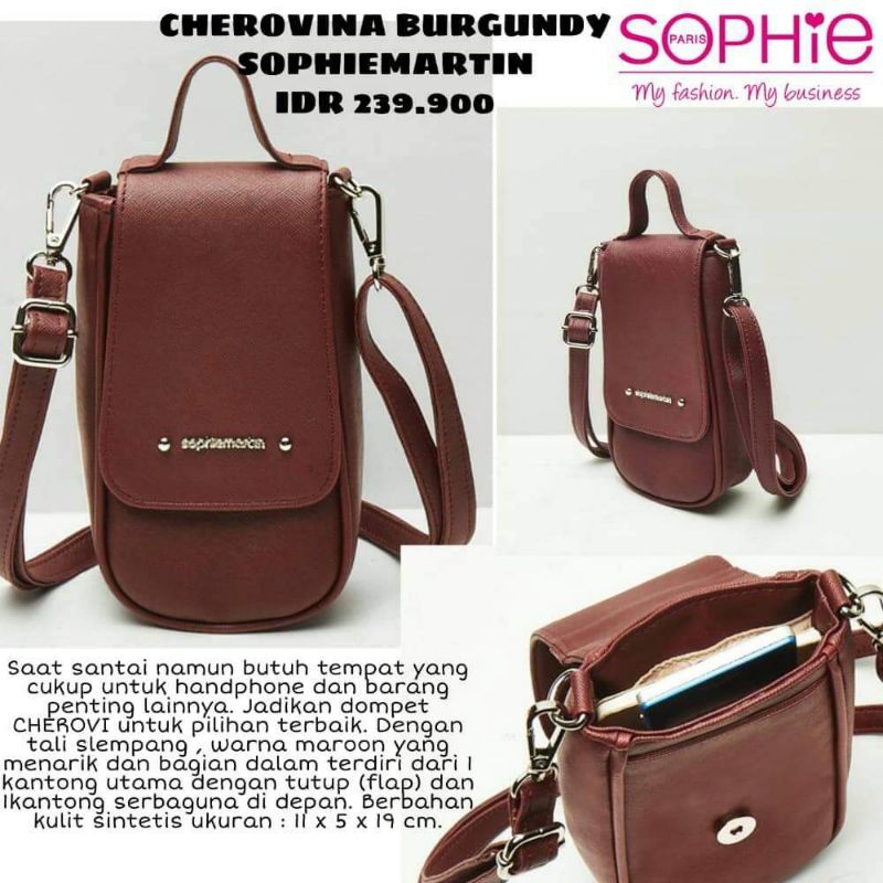 TAS HP CHEROVINA BURGUNDY SOPHIE PARIS